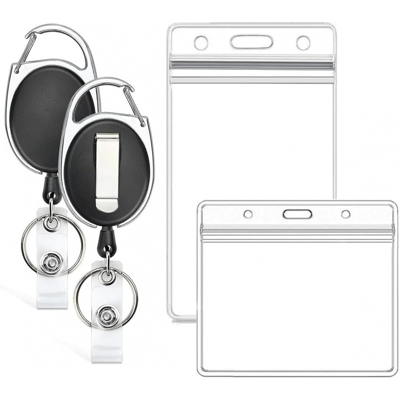 Lanyard Badge Holder - 2 Paket Tempat Kartu Identitas dengan
