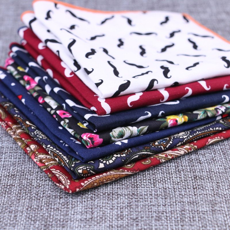 Handkerchief Cotton Men - Sapu Tangan Paisley Motif Bunga Saku
