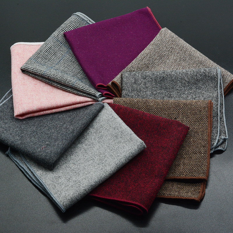 Pocket Square Set - Sapu Tangan Hitam Warna Solid 25CM