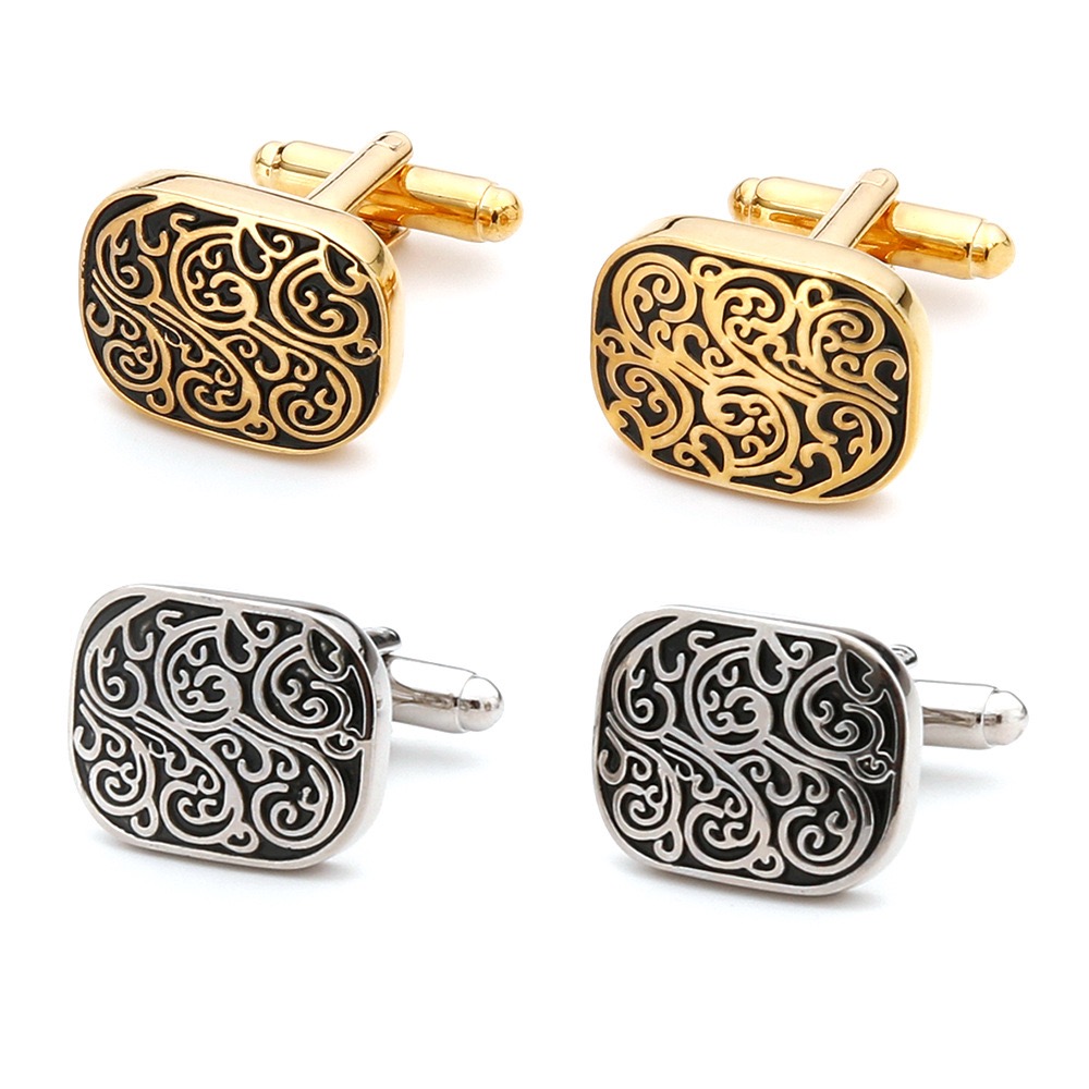 Tie Clip Silver - Kancing Manset Emas Kualitas Tinggi Pola