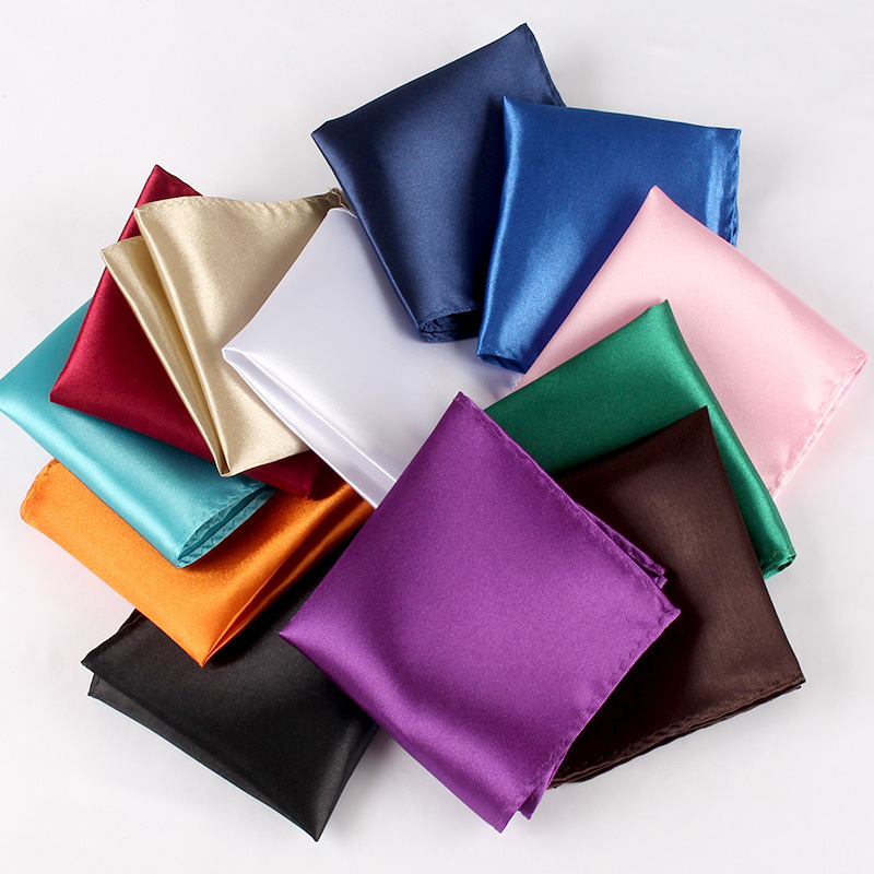 Pocket Square Set - Saputangan Satin untuk pria warna permen