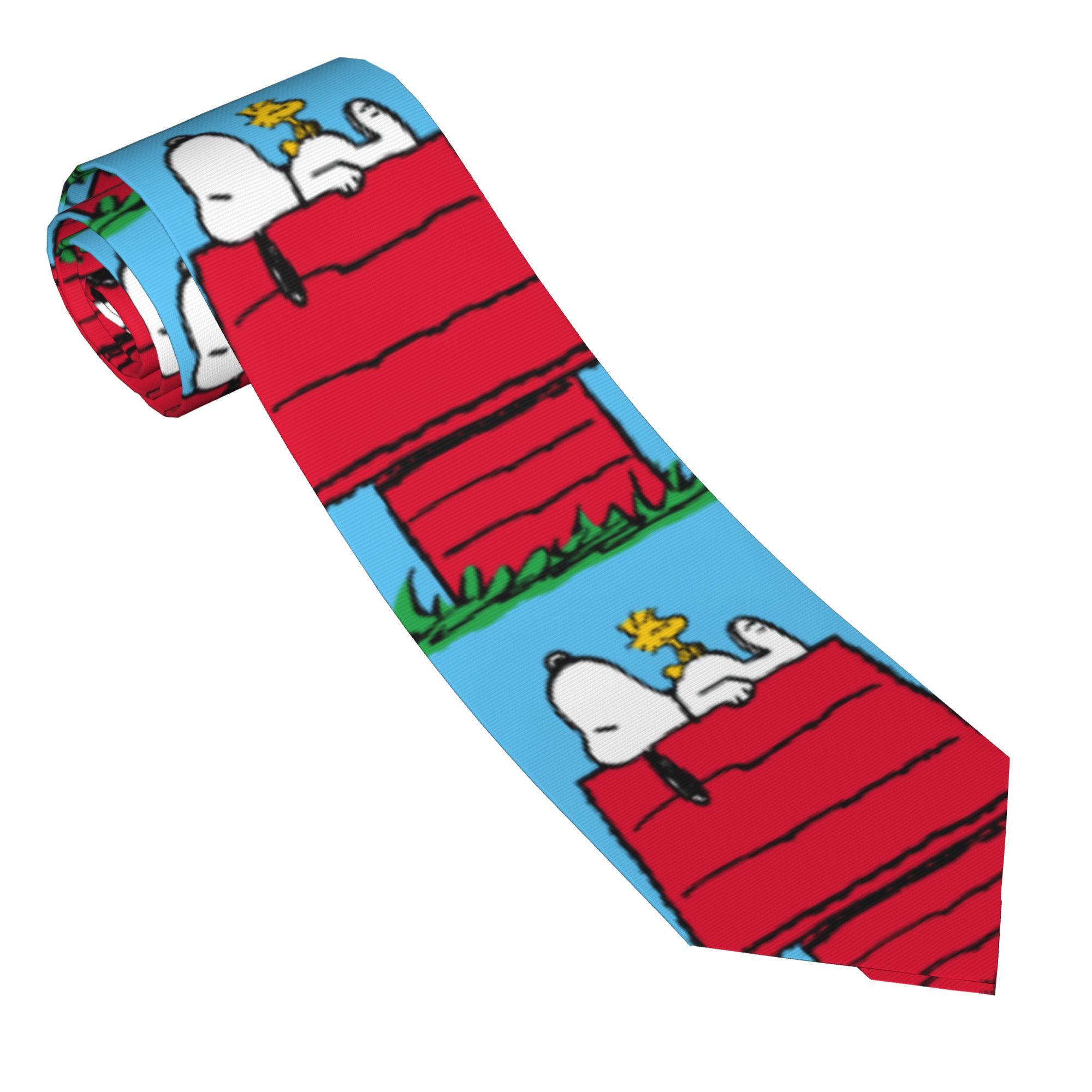 Skinny Tie Men - Dasi Snoopy Woodstock Doghouse Unisex Skinny