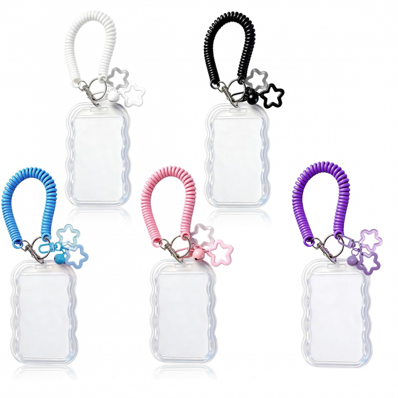 Lanyard Badge Holder - Tempat kartu identitas tepi bergelombang yang