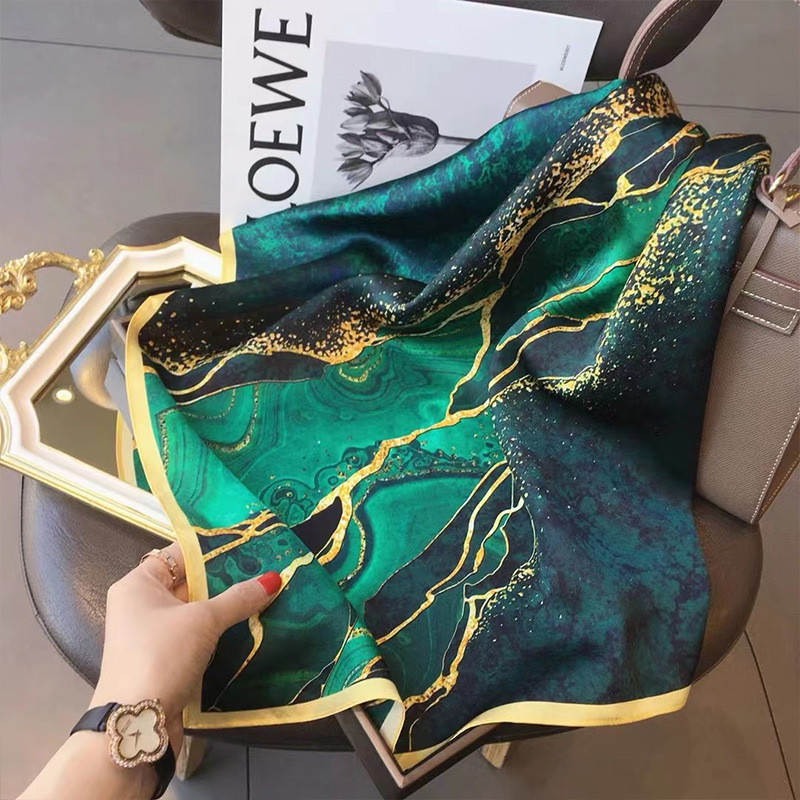 Silk Neck Scarf - 70X70Cm Syal Wanita Sutra Perasaan Rambut