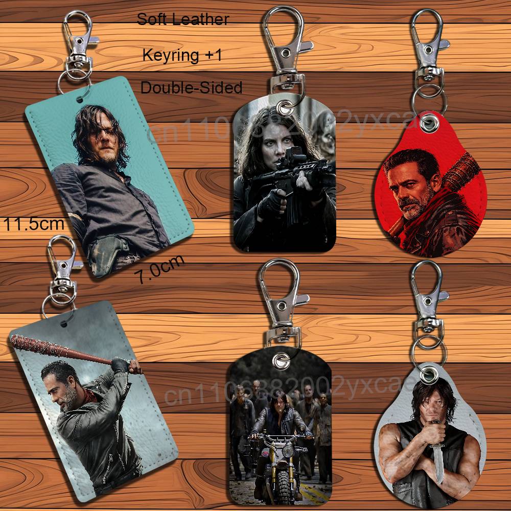 Lanyard Badge Holder - Gantungan Kunci Kulit Negan Maggie Walking