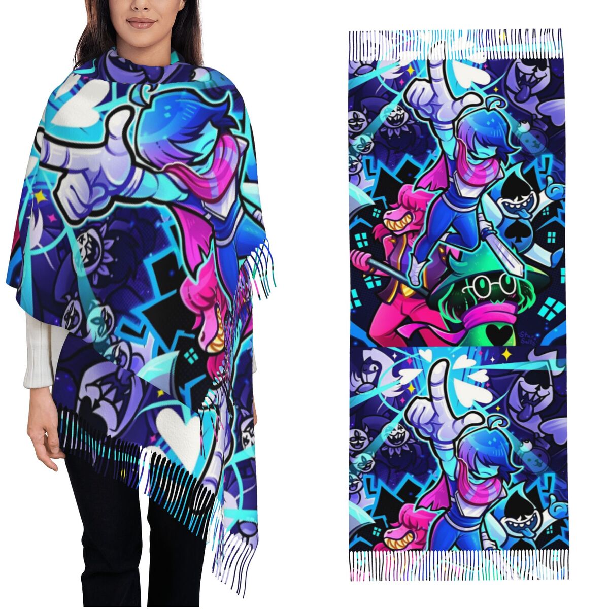 Selendang Deltarunes Syal Panj - Pashmina Wrap Large ulasan dan harga