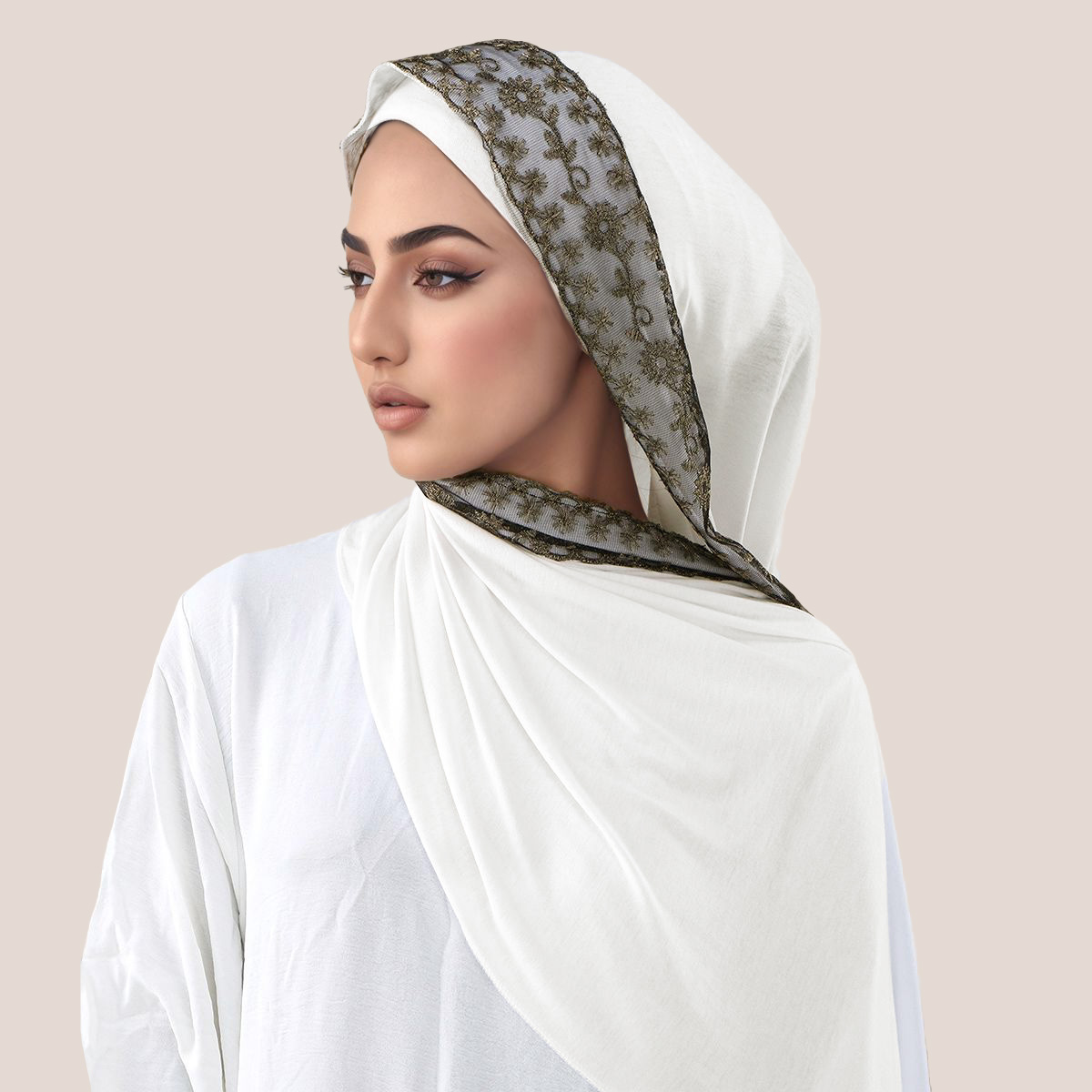 Hijab Muslim Jersey Katun Bord - Head Wrap Turban ulasan dan harga