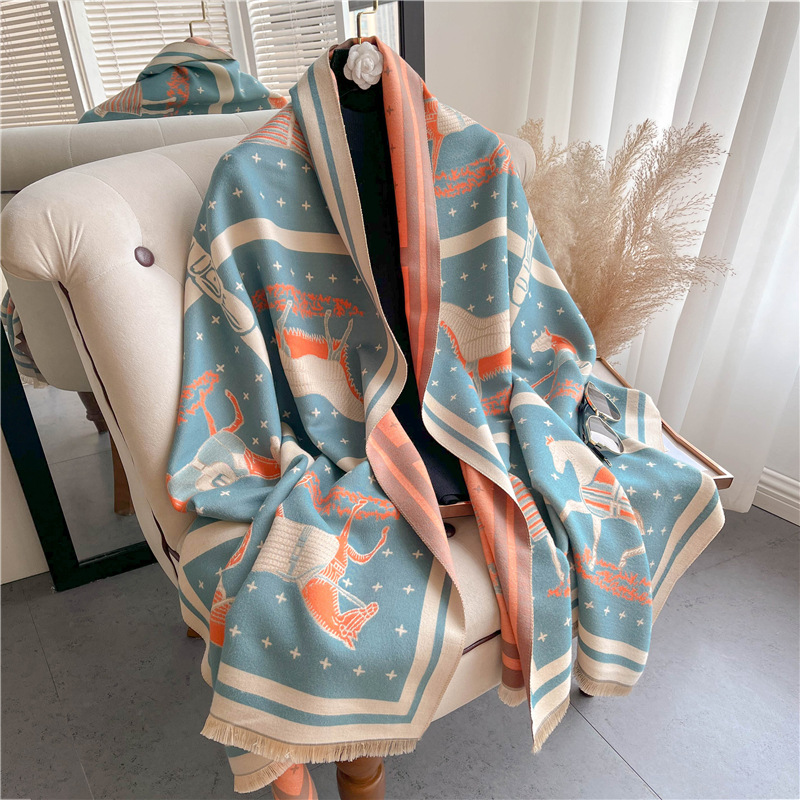 Selimut Kasmir Tebal Gambar Ku - Woven Scarf Blanket ulasan dan harga