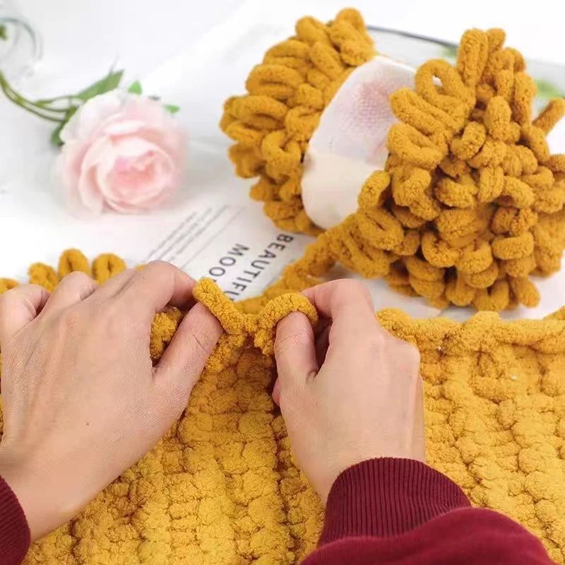 100g/bola jari Loop benang Puf - Woven Scarf Blanket ulasan dan harga