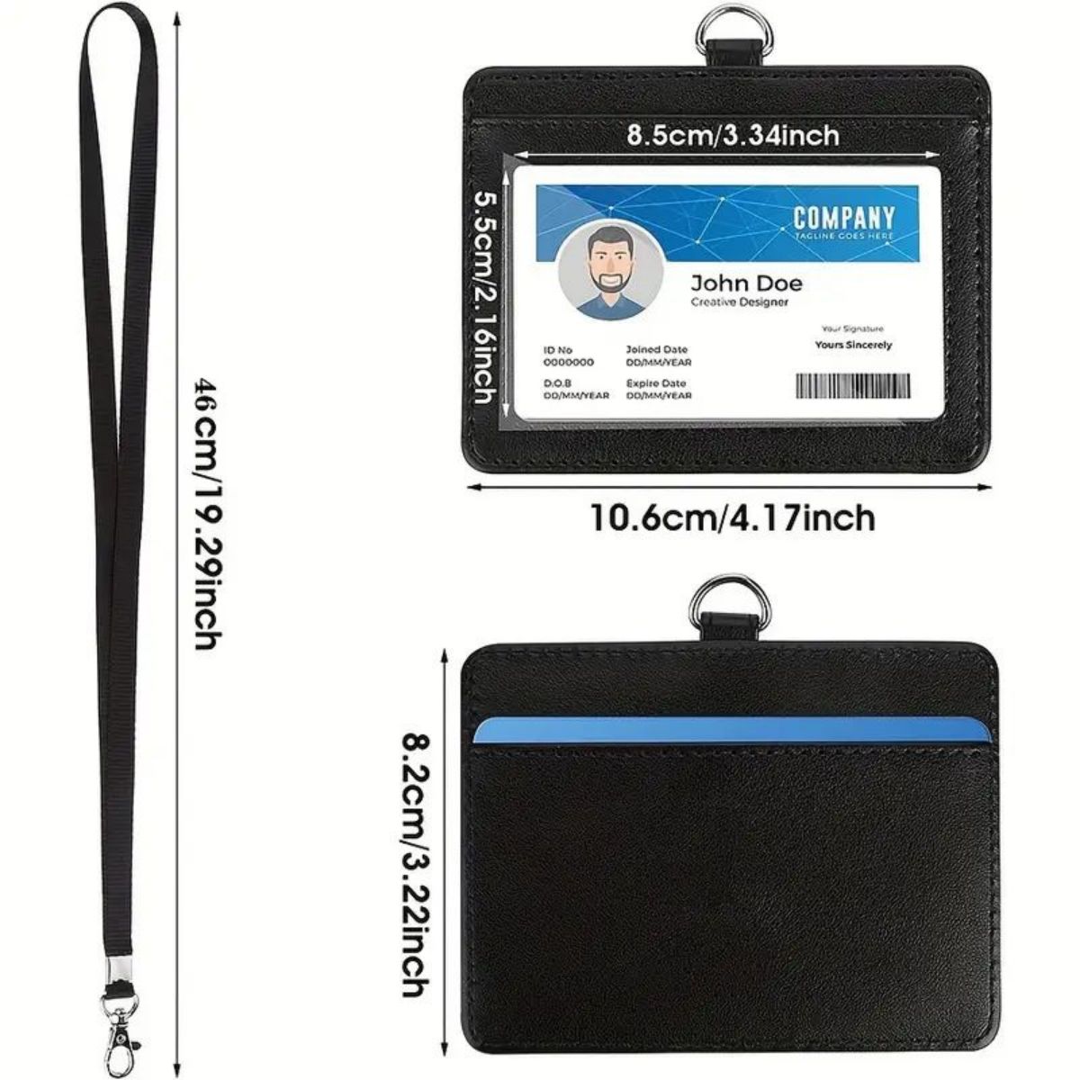 1 buah tempat lencana ID horiz - Lanyard Badge Holder ulasan dan harga