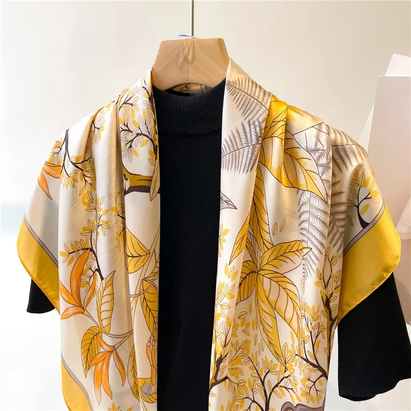 1 Buah Syal Sutra Kuning Musim - Face Scarf Mask ulasan dan harga
