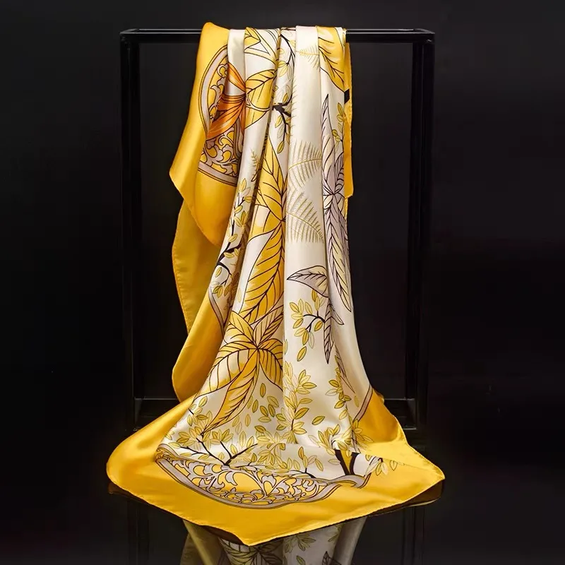 1 Buah Syal Sutra Kuning Musim - Face Scarf Mask ulasan dan harga