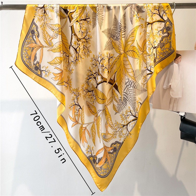 1 Buah Syal Sutra Kuning Musim - Face Scarf Mask ulasan dan harga