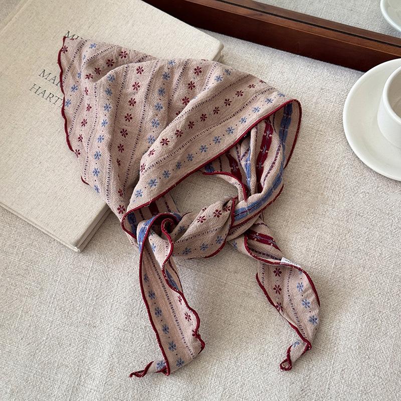 1 Buah Syal Segitiga Linen Kat - Bandana Cotton ulasan dan harga
