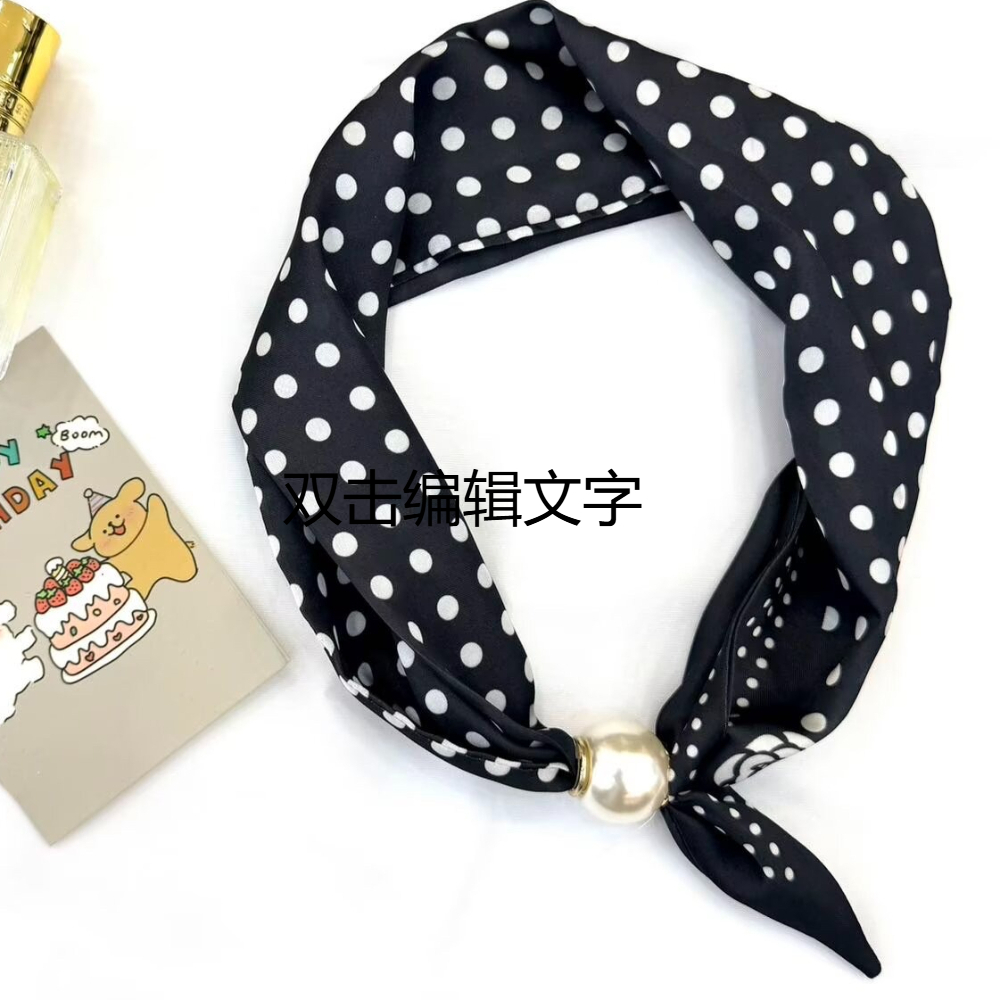 1 Syal Leher Satin Cetak Vinta - Ascot Neck Scarf ulasan dan harga