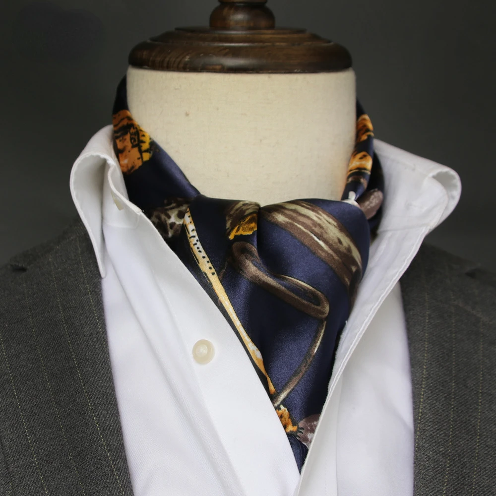 Syal sutra pria Inggris syal s - Ascot Neck Scarf ulasan dan harga
