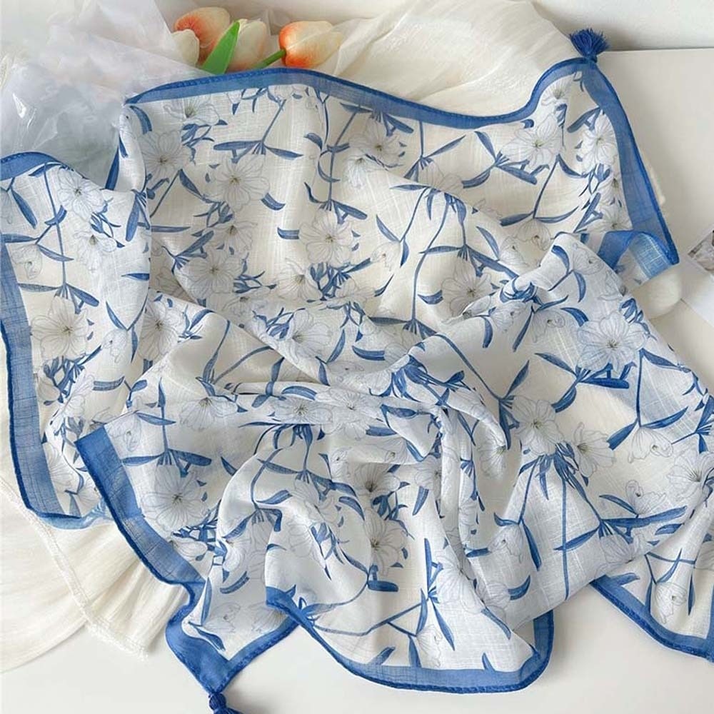 Syal Persegi Katun-Linen 60x60 - Bandana Cotton ulasan dan harga