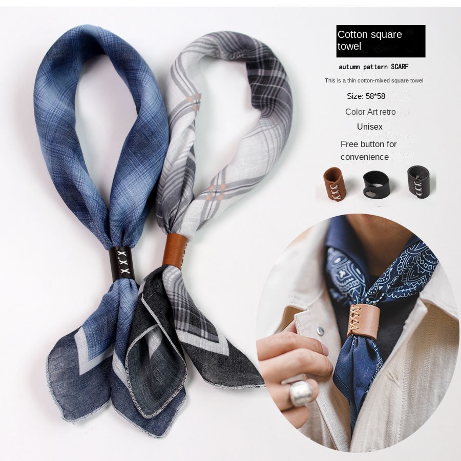 Syal persegi pria dengan kanci - Bandana Cotton ulasan dan harga