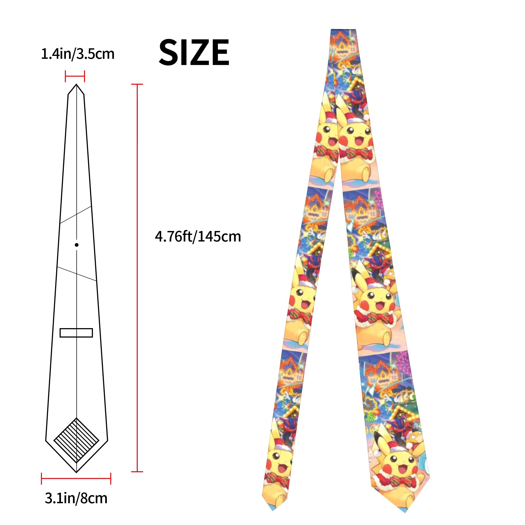 Dasi Pokemon Kartun Natal Pria - Skinny Tie Men ulasan dan harga