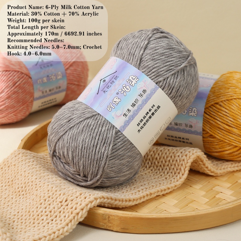Benang Rajut Susu Marmer 6-Ply - Woven Scarf Blanket ulasan dan harga