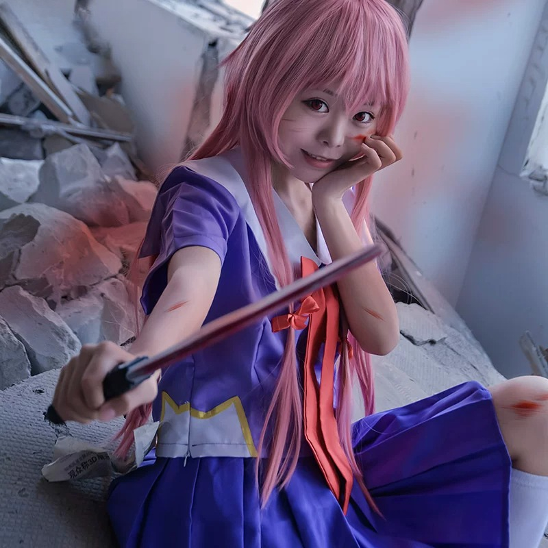 Kostum Cosplay Yuno Gasai Futu - Bow Tie Pre Tied ulasan dan harga