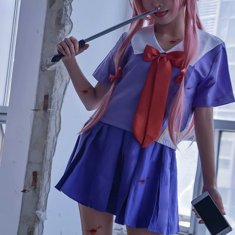 Kostum Cosplay Yuno Gasai Futu - Bow Tie Pre Tied ulasan dan harga