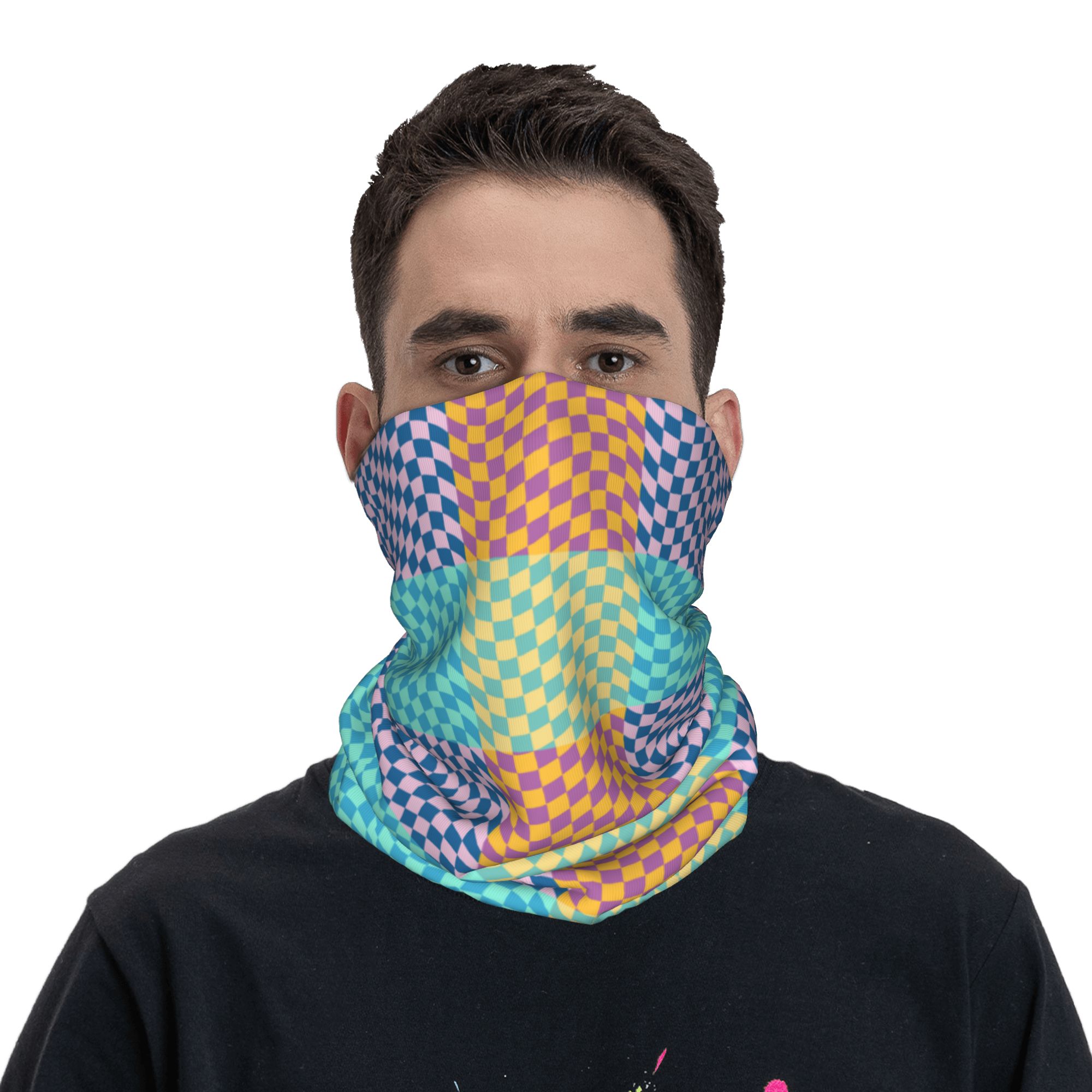 Bandana Leher Motif Kotak-kota - Neck Warmer Tube ulasan dan harga