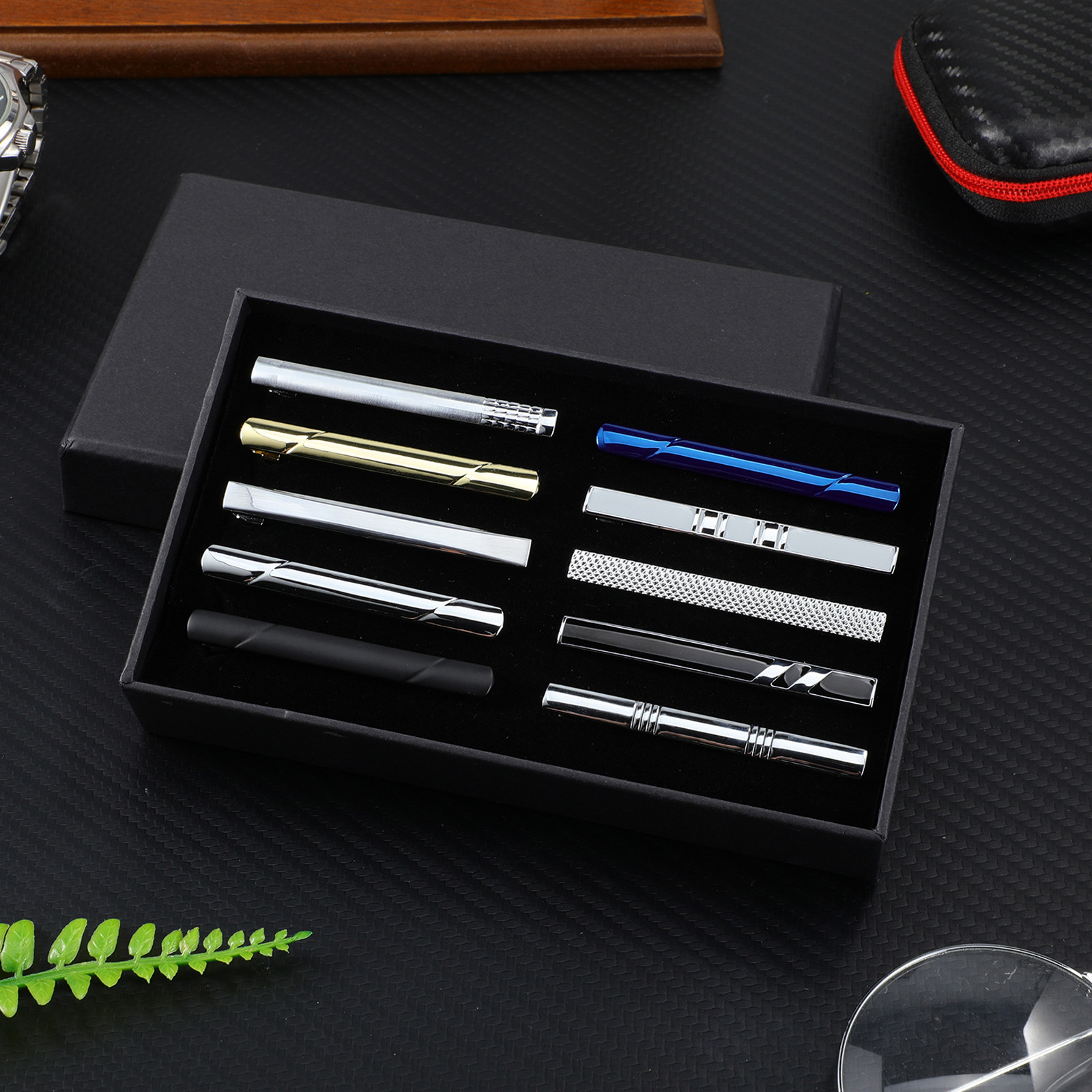 10Pcs Set Penjepit Dasi Logam  - Tie Bar Set Gift ulasan dan harga