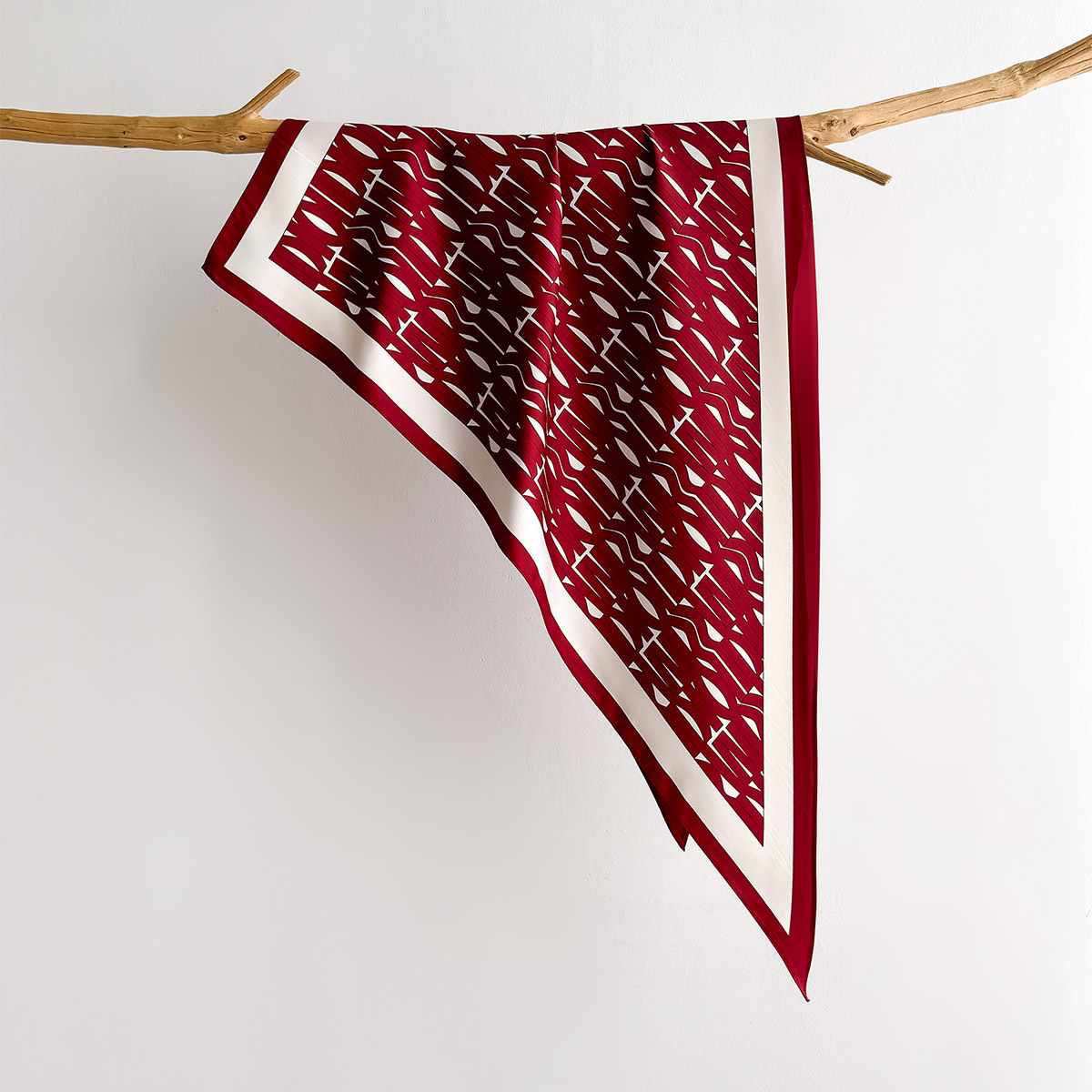 Syal Persegi Motif Musim Semi  - Silk Neck Scarf ulasan dan harga