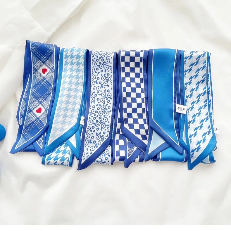 Syal sutra biru Klein, ikat ke - Bandana Cotton ulasan dan harga