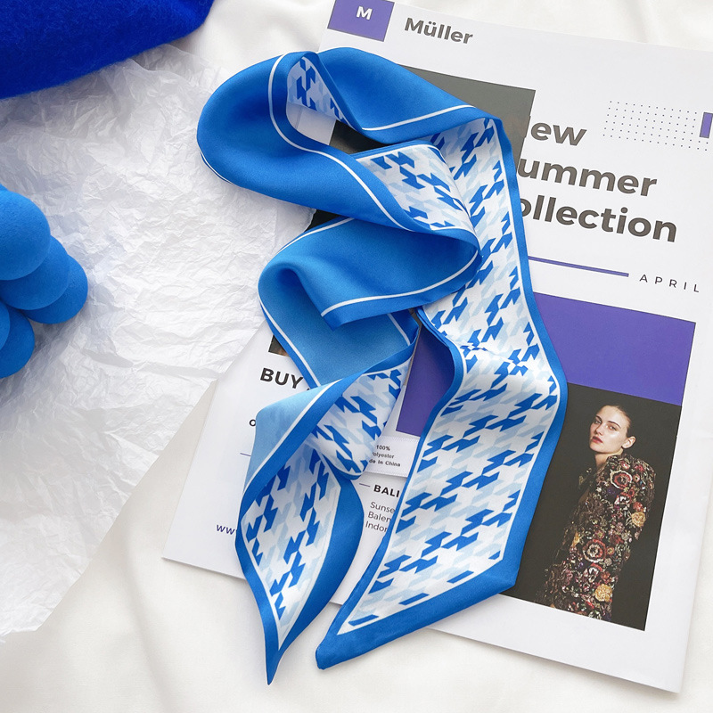 Syal sutra biru Klein, ikat ke - Bandana Cotton ulasan dan harga
