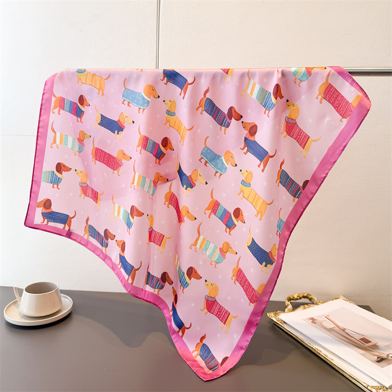 Syal Persegi Motif Anjing Katu - Bandana Cotton ulasan dan harga