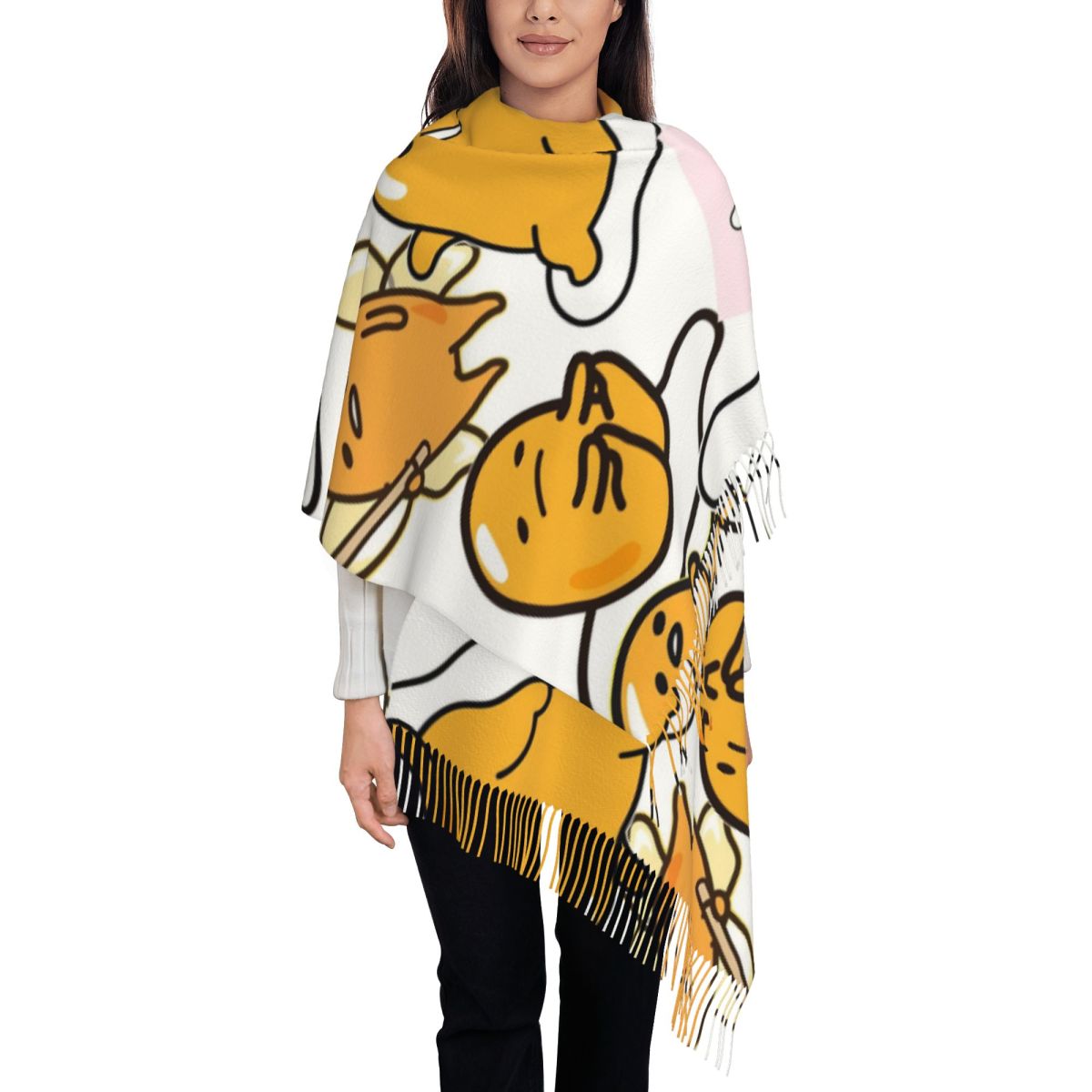 Syal Kartun Telur Lucu Gudetam - Pashmina Wrap Large ulasan dan harga
