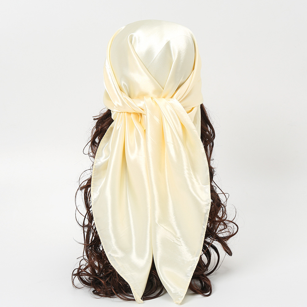 Syal Jilbab Warna Solid 90Cm u - Silk Neck Scarf ulasan dan harga